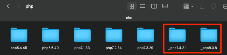 MAMPのPHPディレクトリをリネームする