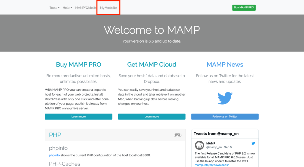 MAMPでWordPressをインストールする（その1）