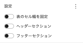 表のヘッダー・フッターを無効化